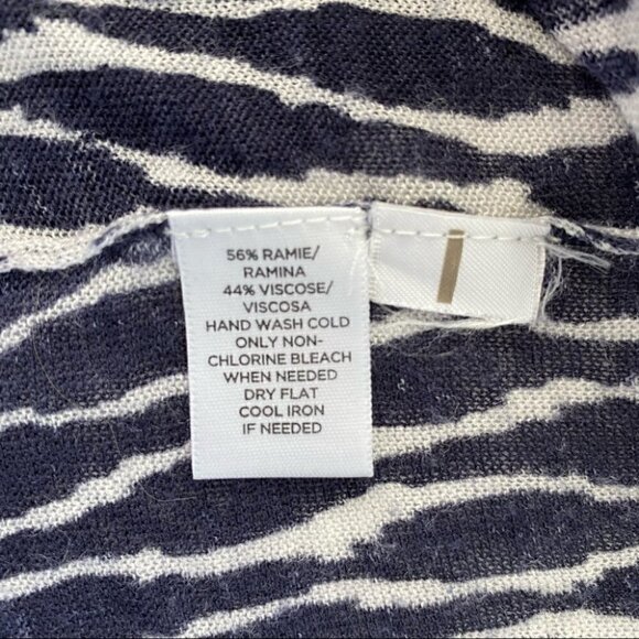 LOFT open  cardigan, ramie/viscose blend knit - Picture 7 of 7